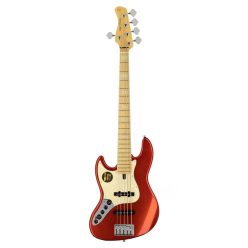   V7+ S5L/BMR Sire Basses V7 2nd Gen Series Marcus Miller lefty swamp ash 5-string active bass guitar bright metallic red