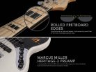 V7V+ S5/NT Sire Basses V7 V 2nd Gen Series Marcus Miller swamp ash 5-string active bass guitar natural