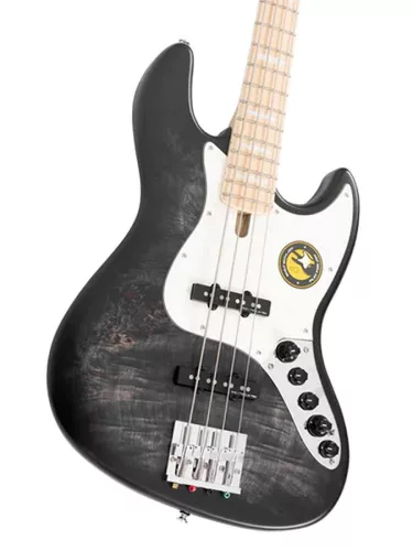 V7 SR4/TBKS Sire Basses V7 Series Marcus Miller swamp ash reissue 4-string active bass guitar, transparent black satin