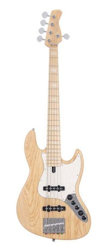 V7 SR5/NTS Sire Basses V7 Series Marcus Miller swamp ash reissue 5-string active bass guitar, natural satin