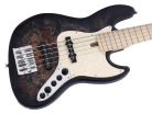 V7 SR5/TBKS Sire Basses V7 Series Marcus Miller swamp ash reissue 5-string active bass guitar, transparent black satin