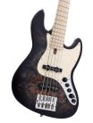 V7 SR5/TBKS Sire Basses V7 Series Marcus Miller swamp ash reissue 5-string active bass guitar, transparent black satin