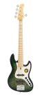 V7 SR5/TGRS Sire Basses V7 Series Marcus Miller swamp ash reissue 5-string active bass guitar, transparent green satin