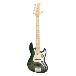   V7 SR5/TGRS Sire Basses V7 Series Marcus Miller swamp ash reissue 5-string active bass guitar, transparent green satin