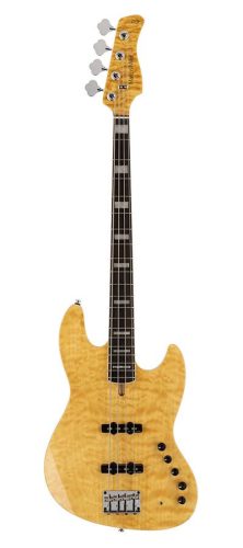 V9+ S4/NT Sire Basses V9 2nd Gen Series Marcus Miller swamp ash with maple top + quilted veneer 4-string bass guitar natural