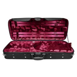   VAC-47-BR Leonardo Pro series viola case, adjustable, wood, 2 straps, black, red