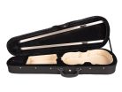 VC-1312-BK Leonardo Elementary series violin case 1/2, shaped, 2 straps, black, black plush interior, YKK zipper