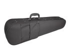 VC-1312-BK Leonardo Elementary series violin case 1/2, shaped, 2 straps, black, black plush interior, YKK zipper