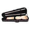 VC-1312-BK Leonardo Elementary series violin case 1/2, shaped, 2 straps, black, black plush interior, YKK zipper