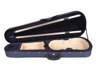 VC-1312-BU Leonardo Elementary series violin case 1/2, shaped, 2 straps, blue, blue plush interior, YKK zipper