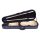 VC-1312-BU Leonardo Elementary series violin case 1/2, shaped, 2 straps, blue, blue plush interior, YKK zipper