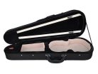 VC-1314-BK Leonardo Elementary series violin case 1/4, shaped, 2 straps, black, black plush interior, YKK zipper