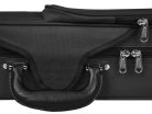 VC-1314-BK Leonardo Elementary series violin case 1/4, shaped, 2 straps, black, black plush interior, YKK zipper