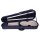 VC-1314-BU Leonardo Elementary series violin case 1/4, shaped, 2 straps, blue, blue plush interior, YKK zipper