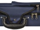 VC-1314-BU Leonardo Elementary series violin case 1/4, shaped, 2 straps, blue, blue plush interior, YKK zipper