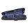 VC-1412-BU Leonardo Student series wooden violin case 1/2, shaped, 2 straps, black, blue suede fabric interior