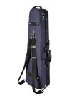 VC-1412-UU Leonardo Student series wooden violin case 1/2, shaped, 2 straps, blue, blue suede fabric interior