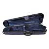 VC-1412-UU Leonardo Student series wooden violin case 1/2, shaped, 2 straps, blue, blue suede fabric interior