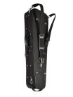 VC-1434-BU Leonardo Student series wooden violin case 3/4, shaped, 2 straps, black, blue suede fabric interior