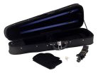 VC-1444S-BK Leonardo Student series wooden violin case 4/4, shaped, 2 straps, black, black plush interior