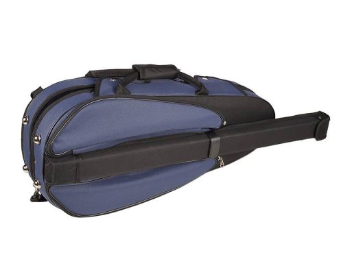 VC-1744-BU Leonardo Travel series violin case 4/4, compact, 2 straps, removable bow case, YKK zipper