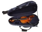 VC-1744-BU Leonardo Travel series violin case 4/4, compact, 2 straps, removable bow case, YKK zipper