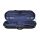 VC-1844-BU Leonardo Student series violin case 4/4, D-shape, 2 straps, black, blue suede fabric interior