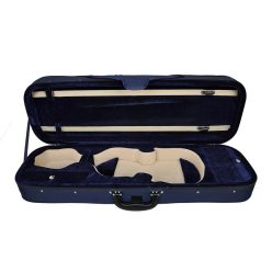   VC-4112-BU Leonardo Elementary series violin case 1/2, oblong, foam moulded, 2 straps, blue, blue interior