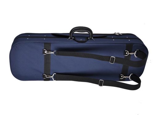 VC-4112-BU Leonardo Elementary series violin case 1/2, oblong, foam moulded, 2 straps, blue, blue interior