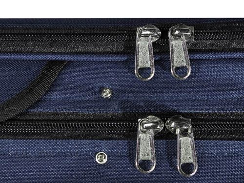 VC-4112-BU Leonardo Elementary series violin case 1/2, oblong, foam moulded, 2 straps, blue, blue interior