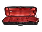 VC-47-BR Leonardo Pro series violin case 4/4, oblong, wood, 2 straps, black, red suede fabric interior