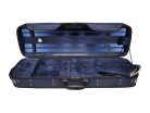 VC-47-UU Leonardo Pro series violin case 4/4, oblong, wood, 2 straps, blue, blue suede fabric interior