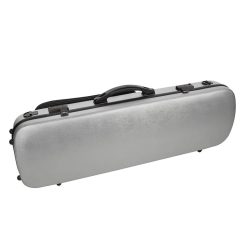   VC-50-SL Leonardo Student series violin case, 4/4, PVC sandwich construction, 2 padded comfort straps, brushed silver, 2,2kg