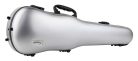 VC-70-SL Leonardo Pro series violin case 4/4, shaped, polycarbonate, extremely resistant, adjustable neck support, silver