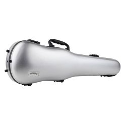   VC-70-SL Leonardo Pro series violin case 4/4, shaped, polycarbonate, extremely resistant, adjustable neck support, silver