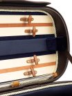 VC-LUX-BU Leonardo Lux series violin case 4/4, round oblong, wood, black, navy plush & silk interior, humidifier, accesory pocket