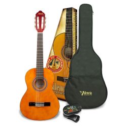   VC102K Valencia Series 100 classic guitar kit: guitar 1/2 size with bag and clip tuner