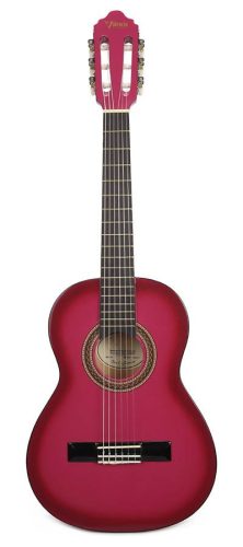 Valencia VC102PKS - Klassische Gitarre Serie 100 1/2, Linde Korpus, Ahorn Griffbrett, Pink Sunburst