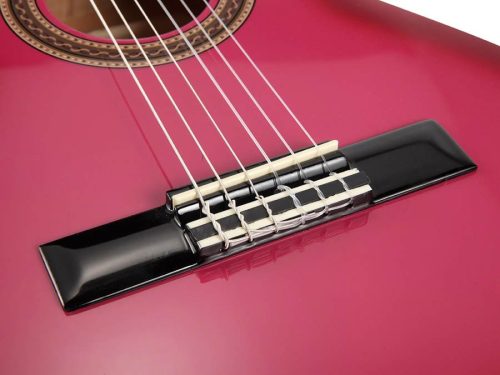 Valencia VC102PKS - Klassische Gitarre Serie 100 1/2, Linde Korpus, Ahorn Griffbrett, Pink Sunburst