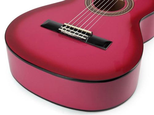 Valencia VC102PKS - Klassische Gitarre Serie 100 1/2, Linde Korpus, Ahorn Griffbrett, Pink Sunburst