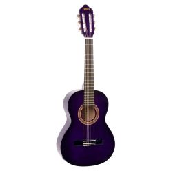   Valencia VC102PPS - Klassische Gitarre Serie 100 1/2, Linde Korpus, Ahorn Griffbrett, Purple Sunburst