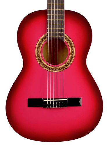 Valencia VC103PKS Series 100 Chitară Clasică 3/4, Corp din Tei, Tastieră din Arțar, Roz Sunburst