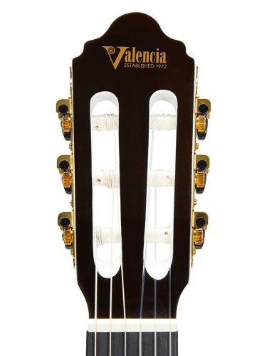 Valencia VC103WT Series 100 3/4 Klassische Gitarre, Lindenholz-Korpus, Ahorn-Griffbrett, Weiß
