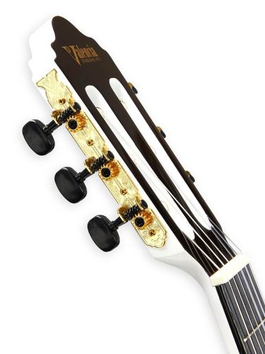 Valencia VC103WT Series 100 3/4 Klassische Gitarre, Lindenholz-Korpus, Ahorn-Griffbrett, Weiß