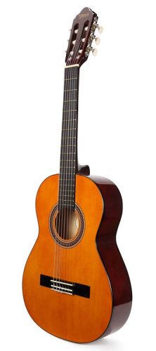 Valencia VC103 Series 100 3/4 Klassische Gitarre, Lindenholz-Korpus, Ahorn-Griffbrett, Glänzend Natur