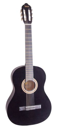 VC104BK Valencia Series 100 classic guitar, linden body, maple fb, black