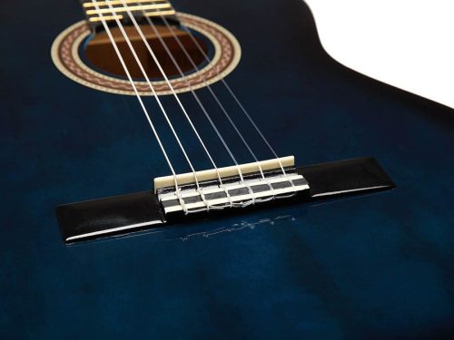 Valencia VC104BUS Klasszikus Gitár, 100-as Sorozat, Hársfa Test, Juhar Fogólap, Kék Sunburst