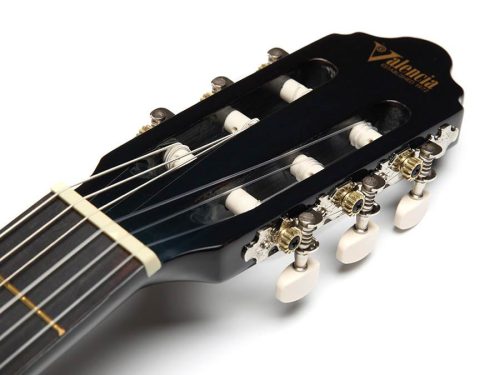 Valencia VC104BUS Klasszikus Gitár, 100-as Sorozat, Hársfa Test, Juhar Fogólap, Kék Sunburst