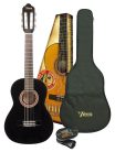 VC104KBK Valencia Series 100 classic guitar kit: full scale guitar, bag and clip tuner, black