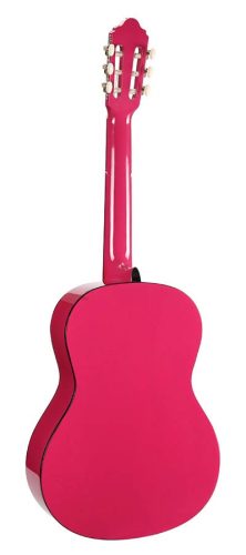 Valencia VC104PKS Klasszikus Gitár, 100-as Sorozat, Hársfa Test, Juhar Fogólap, Rózsaszín Sunburst